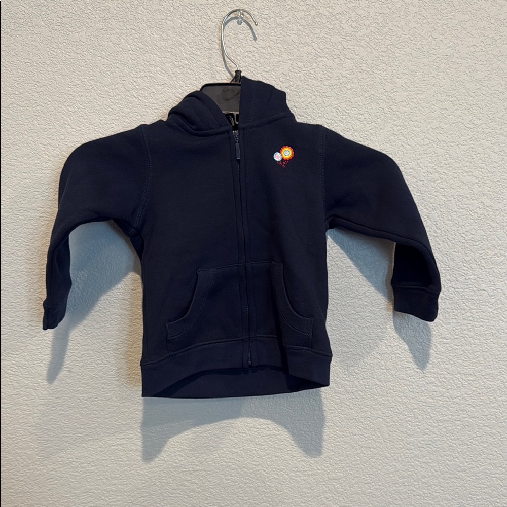 Kids Navy Blue Zip-Up Hoodie